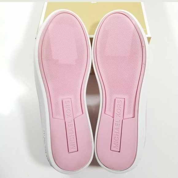 Michael Kors Harper Lace Up Pink Leather Sz 6 NIB - Picture 7 of 8